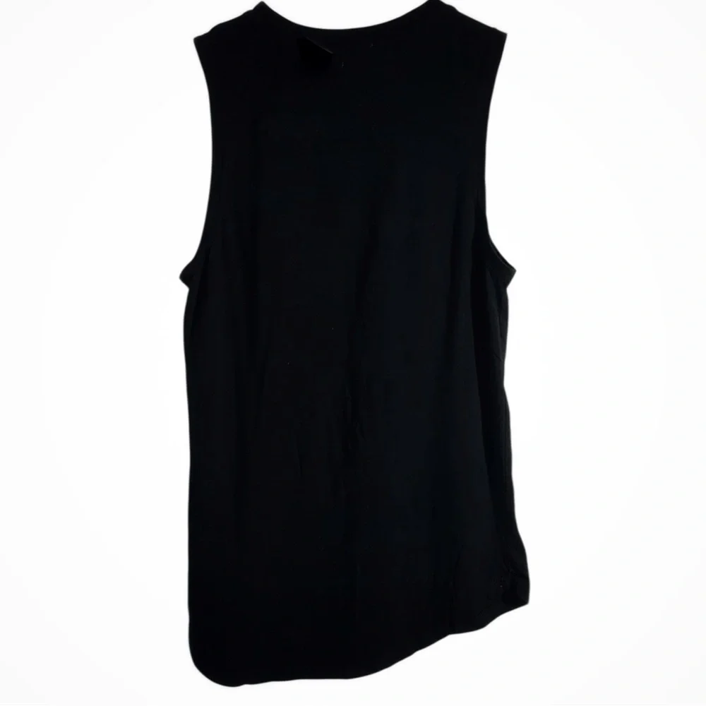 Soulcycle Small Pink Renee Black Asymmetric Tank top